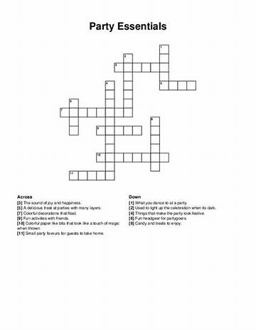 Party Essentials: Crossword Puzzle Add-Ons
